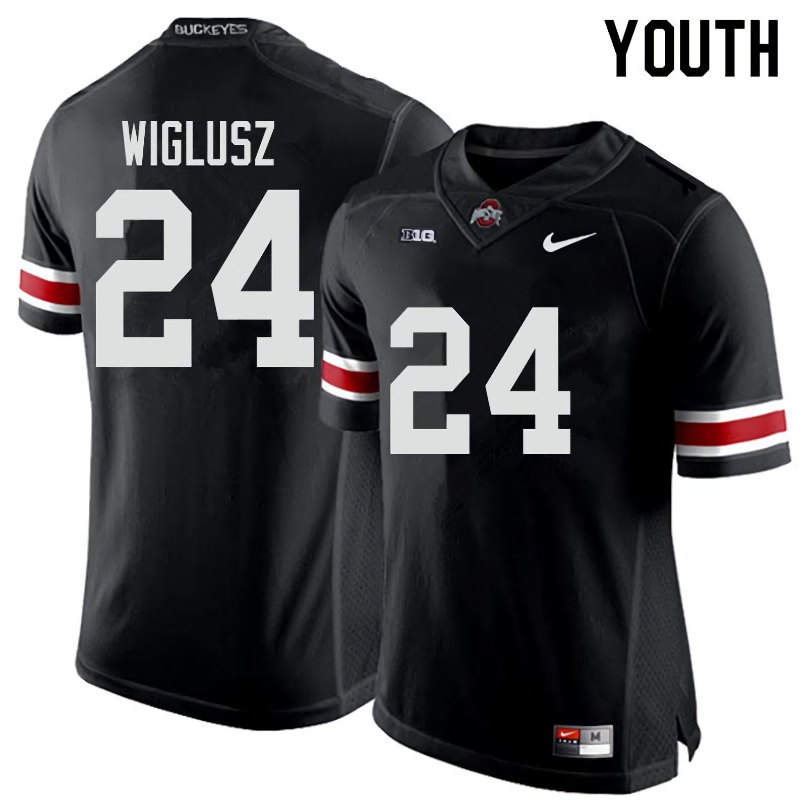 Sam Wiglusz Ohio State Buckeyes Youth NCAA #24 Nike Black College Stitched Football Jersey CFE0556JU